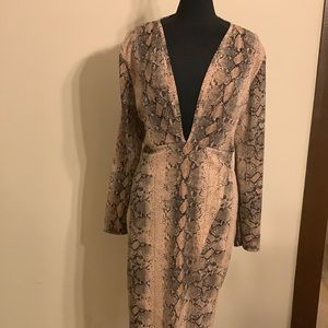 Boohoo Snake Print Dress